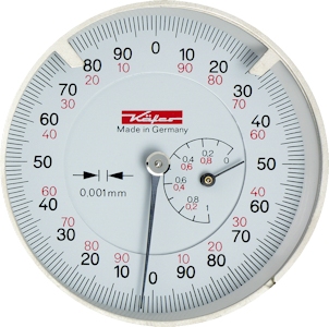 Mechanische meetklok FM1000R, 1/0.2/0.001 mm, Ø58 mm