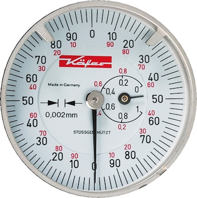 Mechanical dial gauge FM500R, 1/0.2/0.002 mm, Ø40 mm