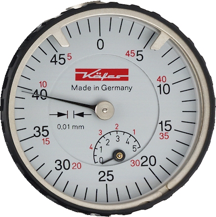 Mechanische meetklok KM4/5R, 5/0.5/0.01 mm, Ø40 mm