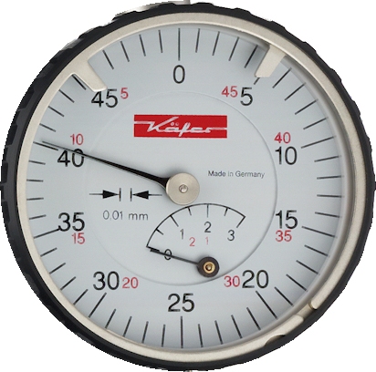 Mechanical dial gauge KM4R, 3/0.5/0.01 mm, Ø40 mm