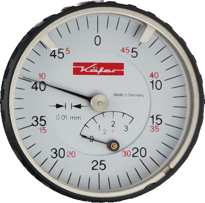 Mechanische meetklok KM4R, 3/0.5/0.01 mm, Ø40 mm