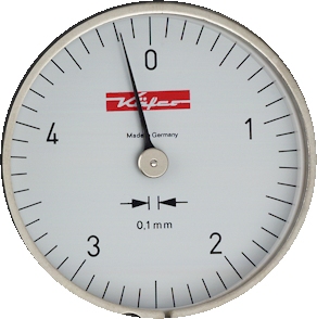 Mechanical dial gauge KM5aR, 5/5/0.1 mm, Ø40 m, back plunger