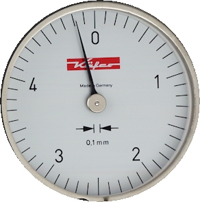 Mechanische meetklok KM5aR, 5/5/0.1 mm, Ø40 mm, achterzijde