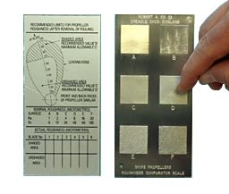 Ship propeller roughness scales for office use