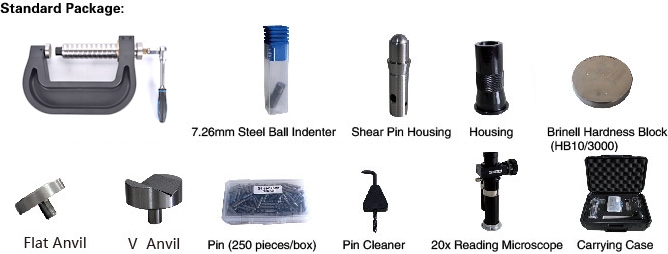 Portable hardness tester static/impact