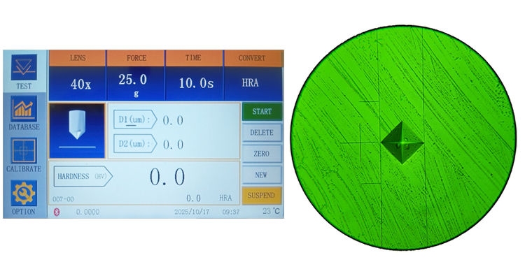 Digital hardnesstester Micro Vickers HV-1000, 10 gf~1 kgf