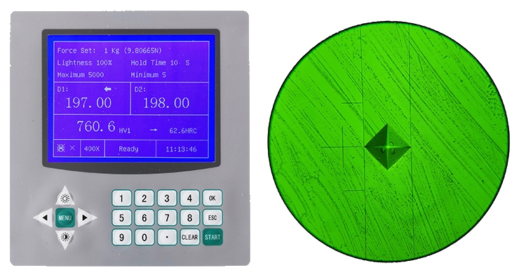 Digital hardnesstester Micro Vickers HV-1000, 10 gf~1 kgf