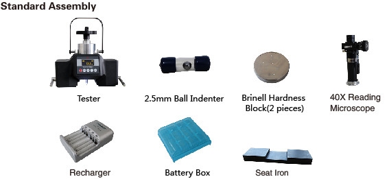Portable digital magnetic Brinell hardnesst tester 187,5 kg