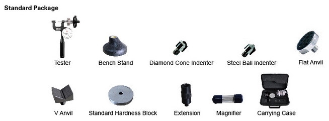 Portable Super Rockwell Hardness Tester 25x25 mm