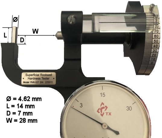 Draagbare Super Rockwell hardheidsmeter voor dun-wand buizen