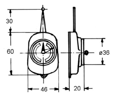 Mechanical force gauge 370/4, max, 1%, 0.25~2.5 N
