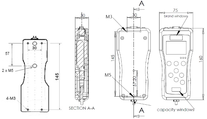 Dynamomètre digital FL 1KN, 0.5 N