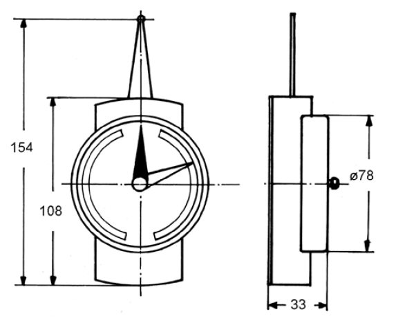 Mechanical force gauge 370/11, max, 1%, 10~100 N