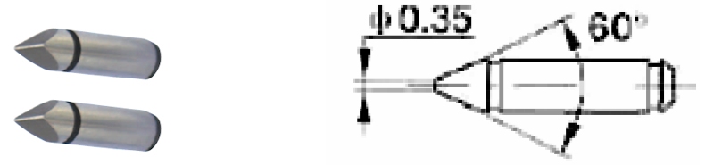 Aambeeld + inzet 25 & 50 mm voor micrometer 300~1000 mm