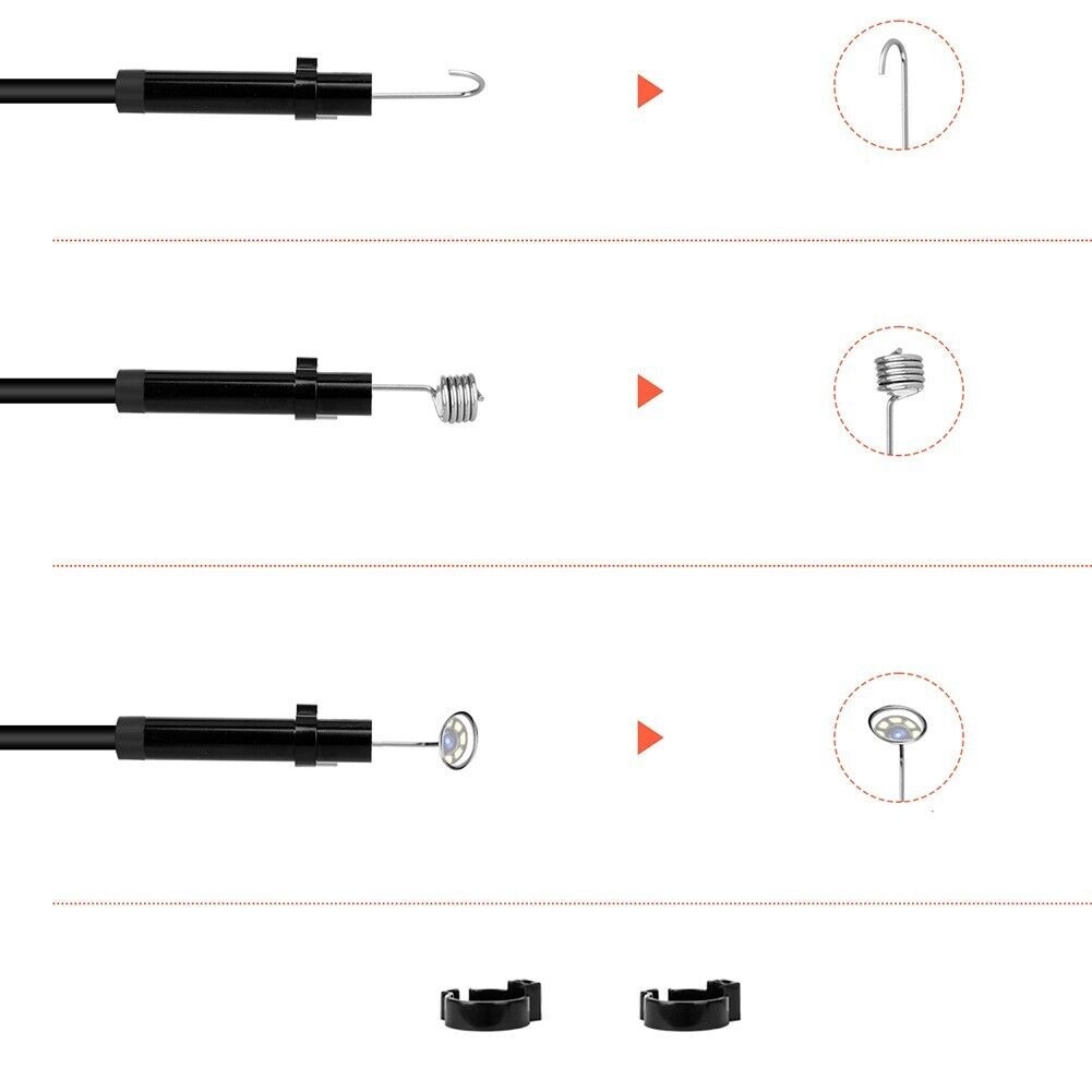 Endoscope photovidéo 1080P, écran 4,3", Ø3.9 mm x 2 m