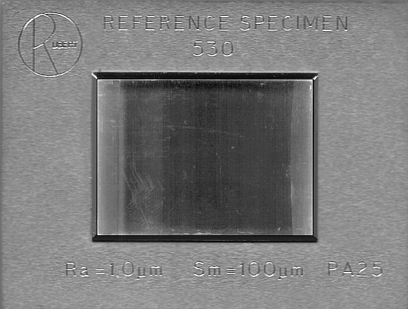 Reference specimens random Ra = 0.02 µm, nickel-boron