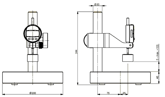 Thickness gauge HTG-11 according to DIN EN ISO 12625-3