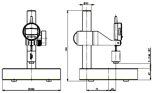 Thickness gauge HTG-4 according to ASTM D 3767