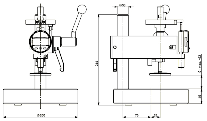 Diktemeter HTG-8 volgens ASTM D 5199