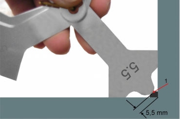 Jauge de soudure, acier, 12 lames, 3~12 mm