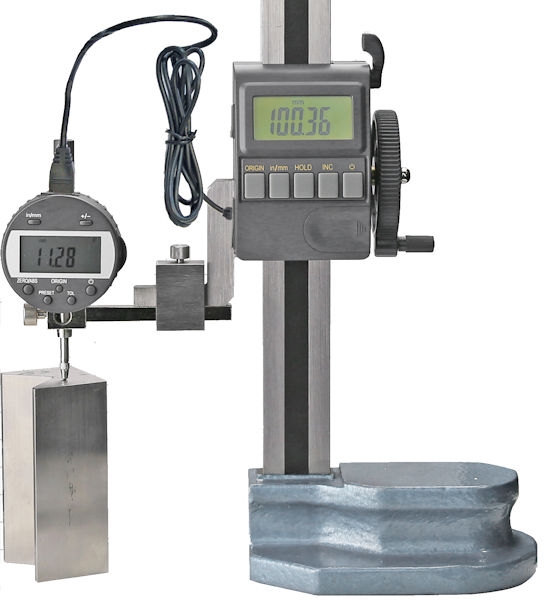 Digital height measuring/tracing gauge, 600/0.01 mm