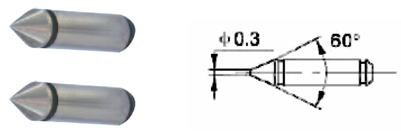 Jeu de 6 paires d'inserts filet, queue Ø 5 mm, 60°, 0.4~7.0