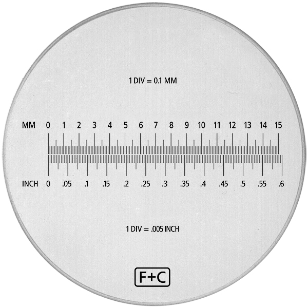 Measuring magnifier F+C, FC-S-8, 8x, 15/0.1 mm