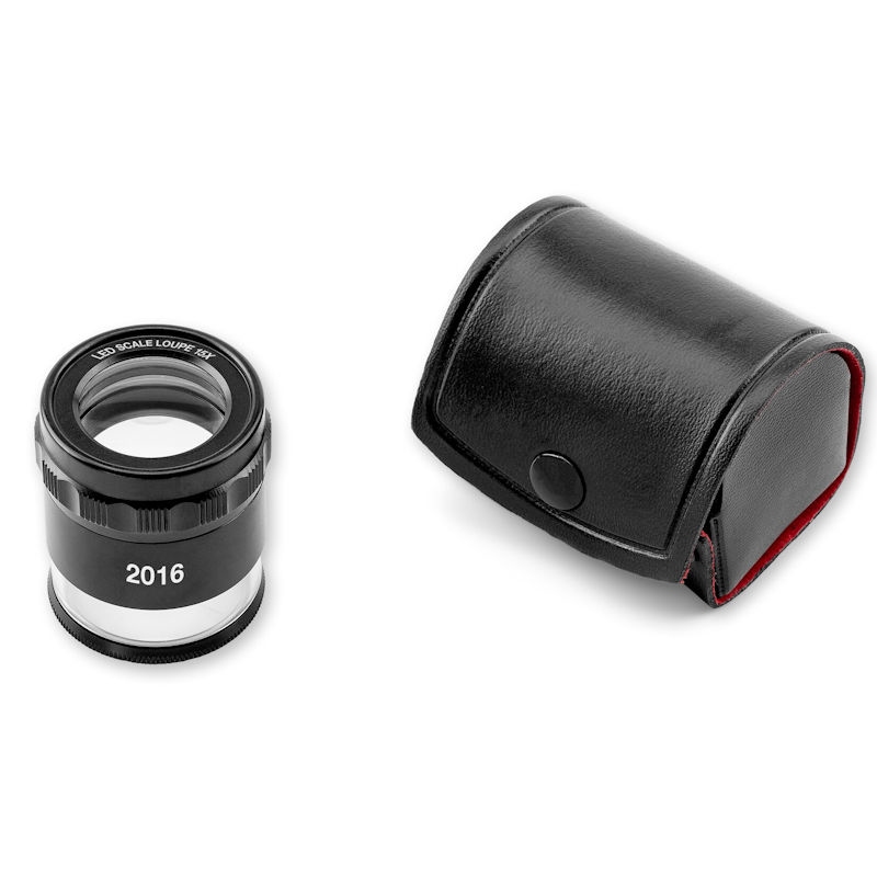 Measuring magnifier PEAK 2016, 15x, 14/0.1 mm with LED illumination