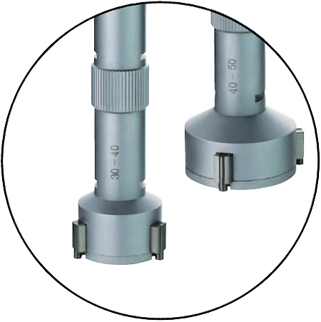 Micromètre D d'intérieur 3 points, 30~50 mm, 0.001 mm