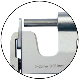 Micrometer with interchangeable anvils 0~25 mm