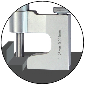 Micrometer with interchangeable anvils 0~25 mm