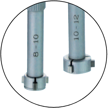 Tree-point internal micrometer D, 8~12 mm, 0.001 mm