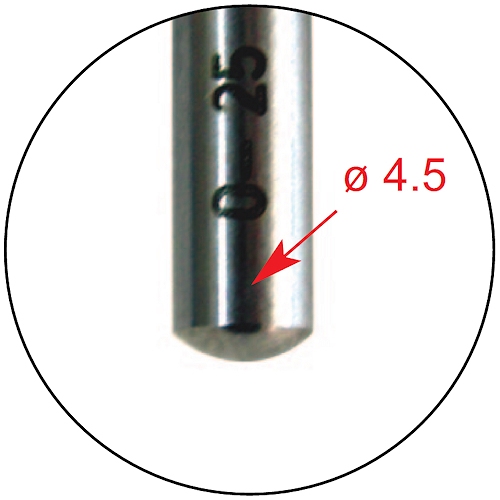 0 to 100 mm x .01 mm Depth Micrometer with 100 mm Base & Spherical End Rods New 