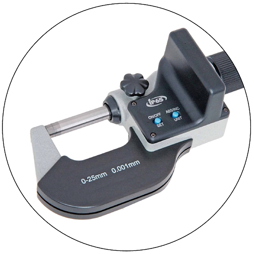 Micromètre digital pour mesure des épaisseurs, 0~25 mm