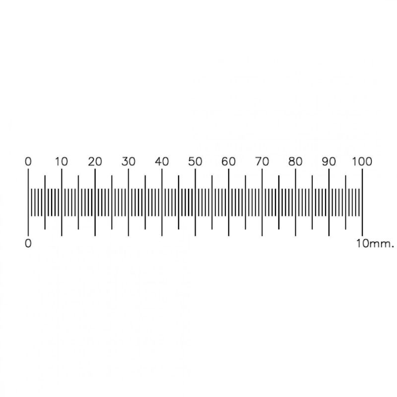Micromètre objet lumière transmise PS1, 10/0.1 mm & UKAS