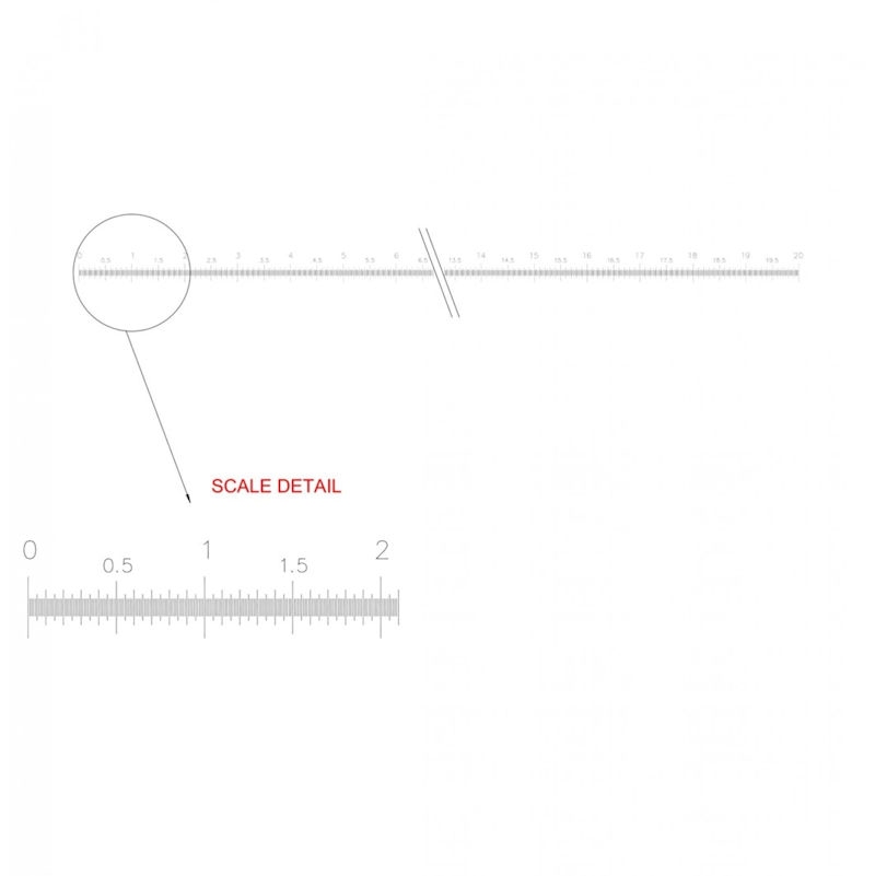 Micromètre objet lumière transmise PS5, 20/0.01 mm & UKAS