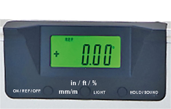 Niveau électronique, L=600 mm, 0.05° - 1 mm/m - 1%, laser