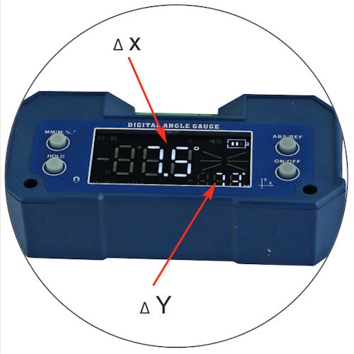 Niveau électronique 2 axes avec base magnétique 0.1°