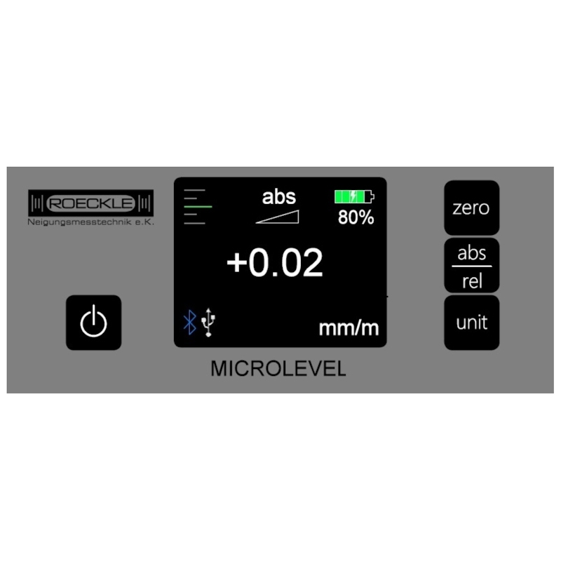 Niveau électronique MICROLEVEL, 200 mm, 0.01 mm/m