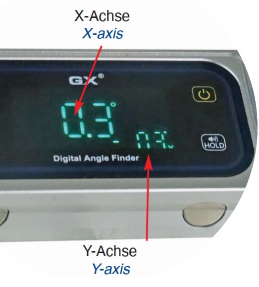 Niveau électronique 2 axes, 100x50x23 mm, base magnétique, 4x90°, 0.1°