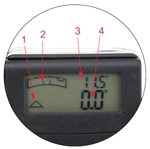 Digitale hellingsmeter 55 mm, magnetic base 2x90°/0.1°