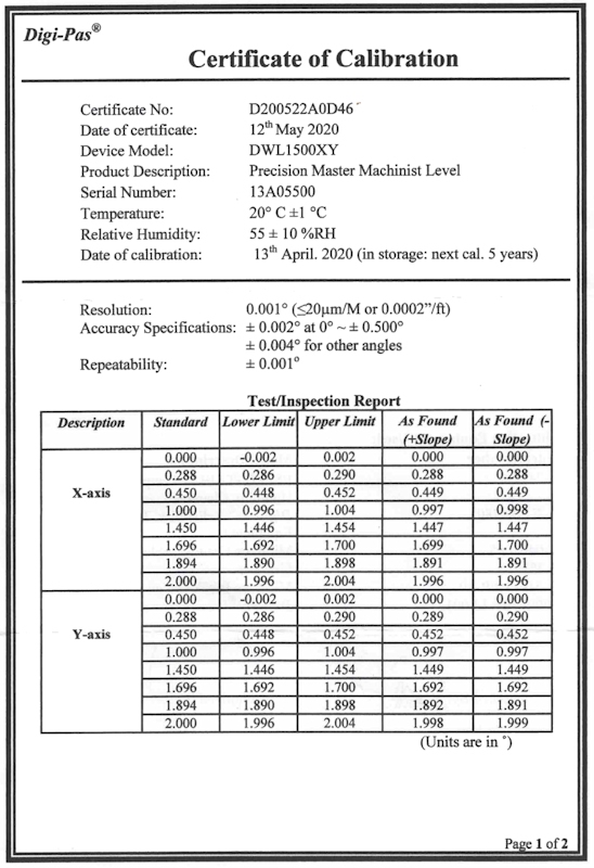 2-axis high precision digital level DWL1300XY,0.01°