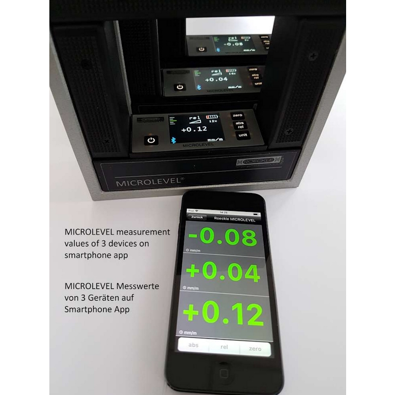 Digital clinometers MICROLEVEL, 200 mm, 0.005 mm/m