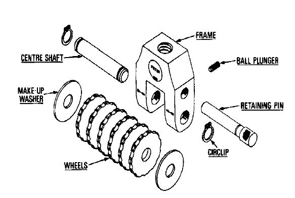 Numéroteur manuel, 8 roues,  h=5.0 mm