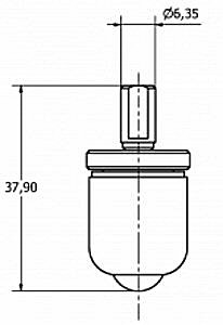 Indruklichaam Brinell Wolpert, Ø 10 mm, carbid