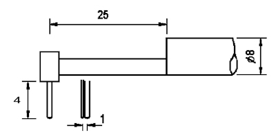 Taster KKH met glijder, concave/vex , 4 mm, 5 µm/90°