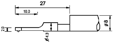 Taster met glijder ZH, voor tandwielen vanaf modulus 2, 5 µm