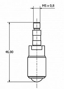 Indruklichaam Brinell Emcotest 28, Ø 10 mm, carbid