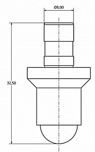 Intender Brinell Reicherter Heavy Load, Ø 10 mm, carbide