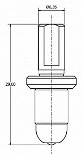 Intender Brinell Wolpert, Ø 2.5 mm, carbide, UKAS
